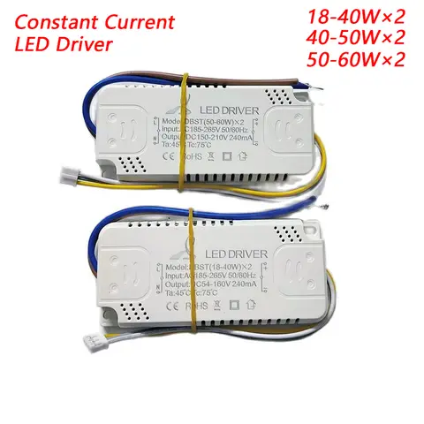 LED 드라이버 3가지 색상 LED 조명용 어댑터 AC220V LED 천장 조명용 비절연 변압기 18-40W/40-50W/50-60W
