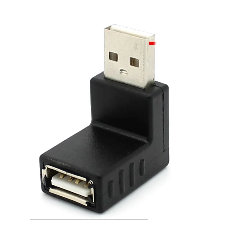 Left/Right/UP/Down Angle 90-Degree USB 2.0 Male 90 Angled USB Female to Male Adapter Cable