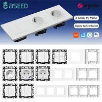 BSEED Zigbee Click Switch Module Smart Light Switch DIY Part with PC Plastic Frame Zigbee Socket Components for Home Automation