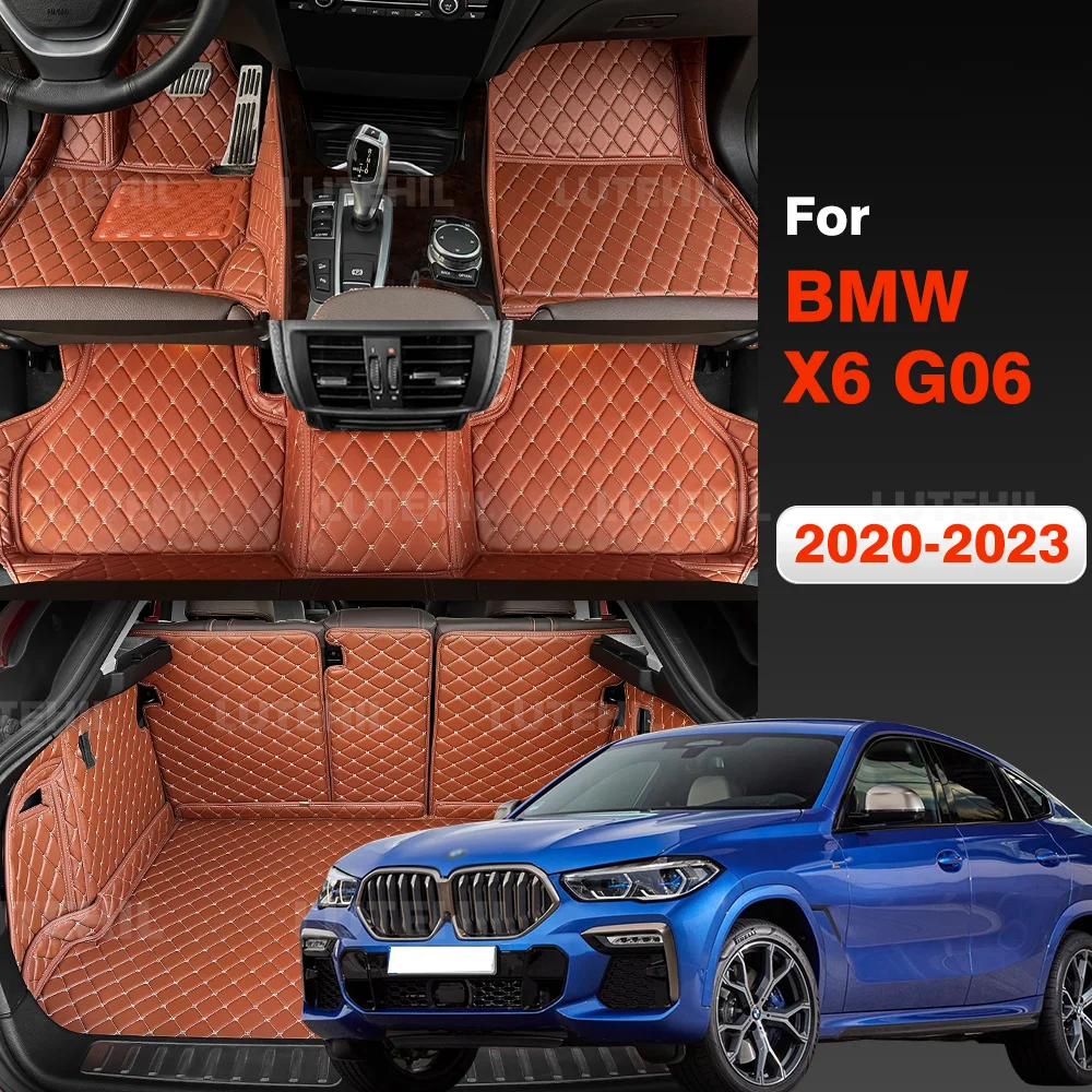 

For BMW X6 G06 2020 2021 2022 2023 Car Floor Mats Car Trunk Mat Custom Auto Foot Pads Carpet Cover Interior Accessories