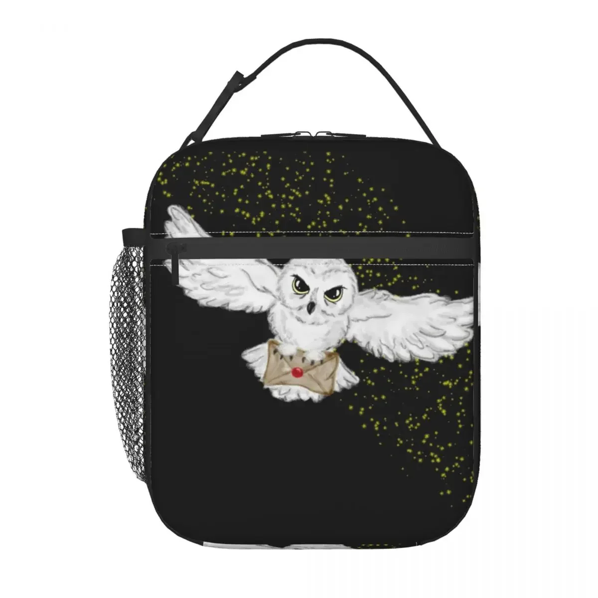 Owl Flight Tote Bag Insulated Lunch Bag for Work School Witch Magic Waterproof Thermal Cooler Lunch Box Women Children