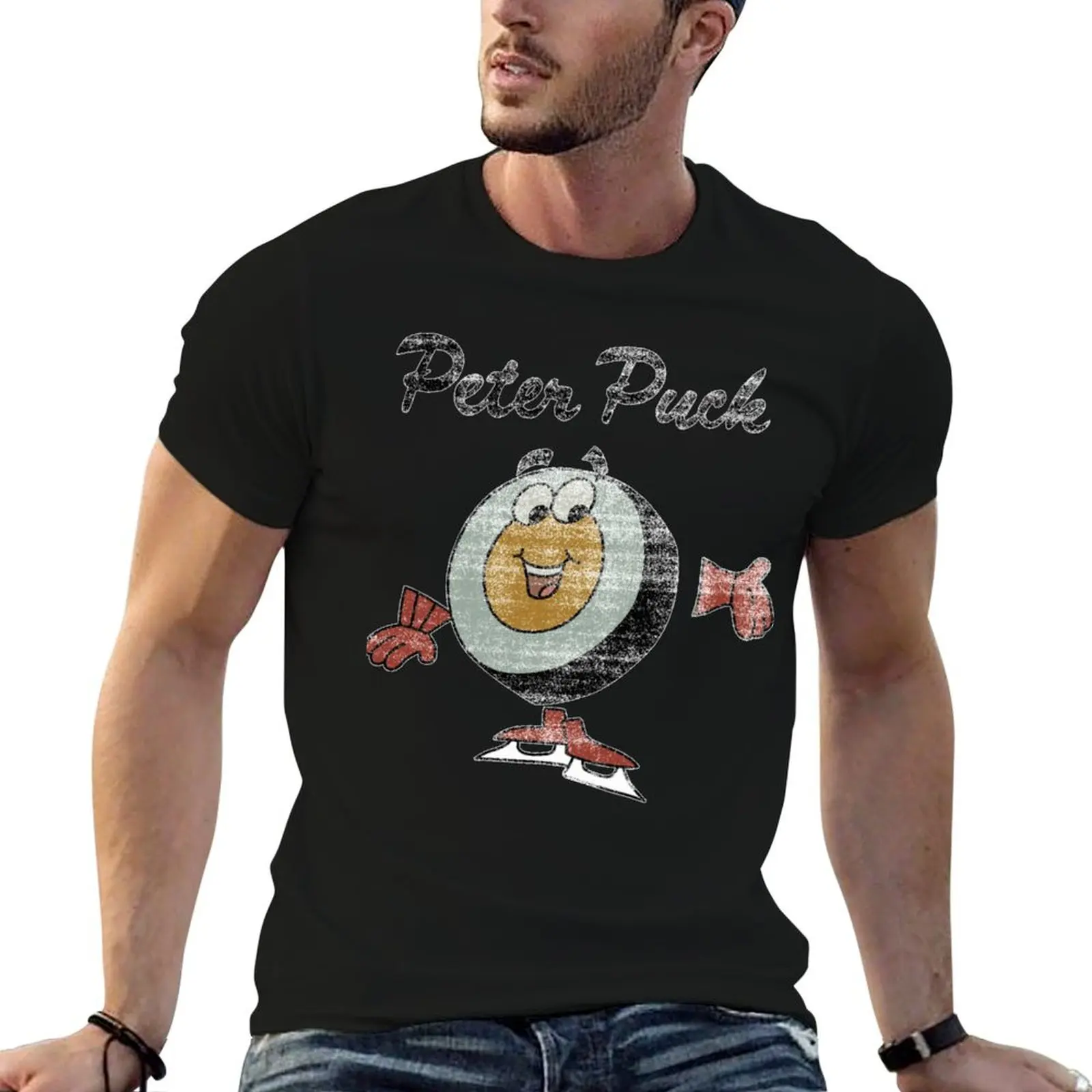 Vintage Peter Puck T-Shirt Lightweight Gym Training T-Shirt
