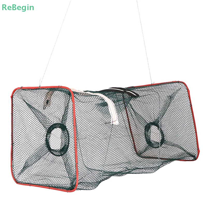 1Pc Foldable Fishing Trap Net Cast Mesh Fish Cage Crab Shrimp Crayfish Mud Loach Small Fish Trap Mesh For Fishing Tackle