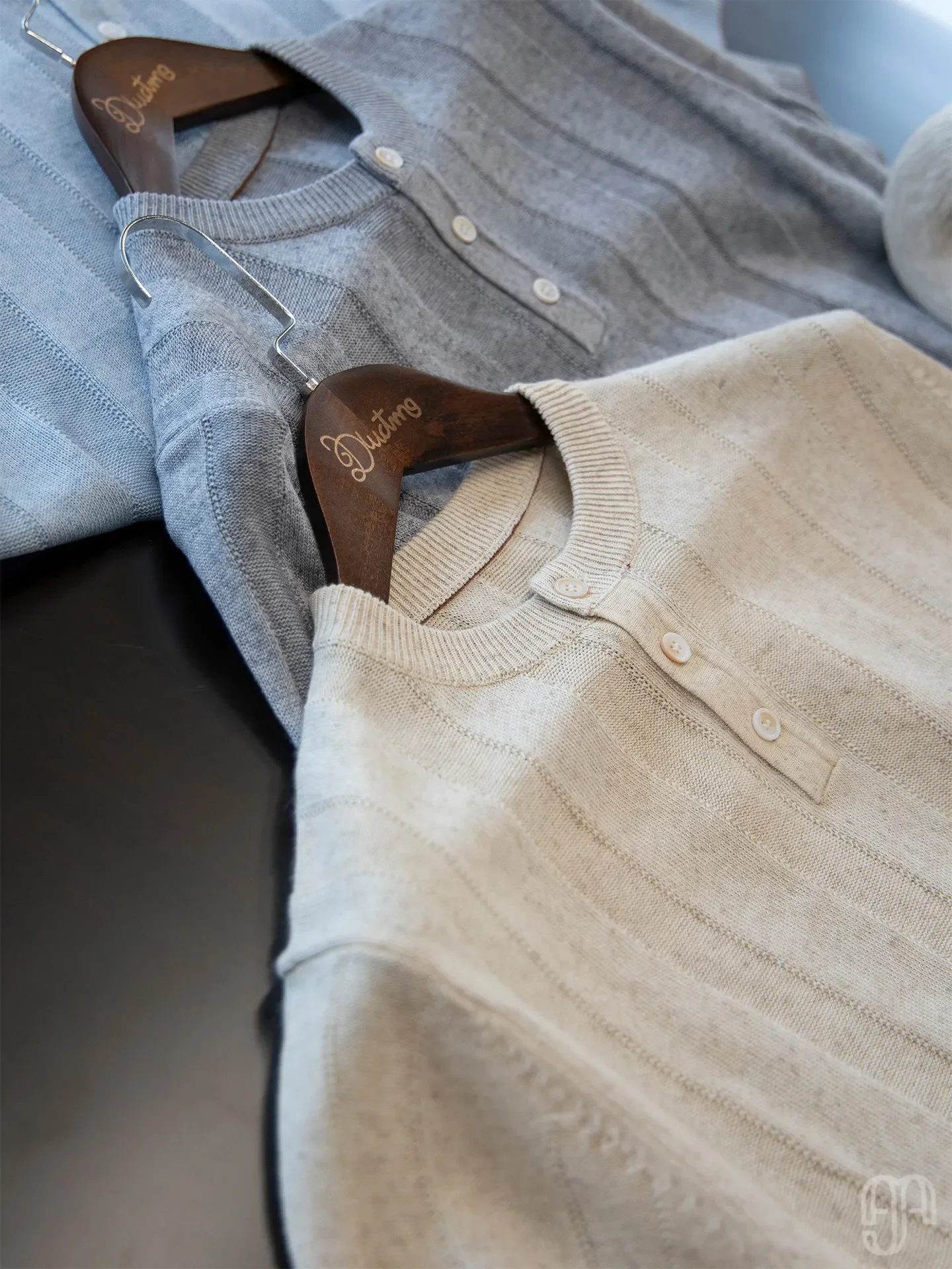 Summer thin slack good thing~ old money wind linen collar knitted loose half-sleeved t-shirt