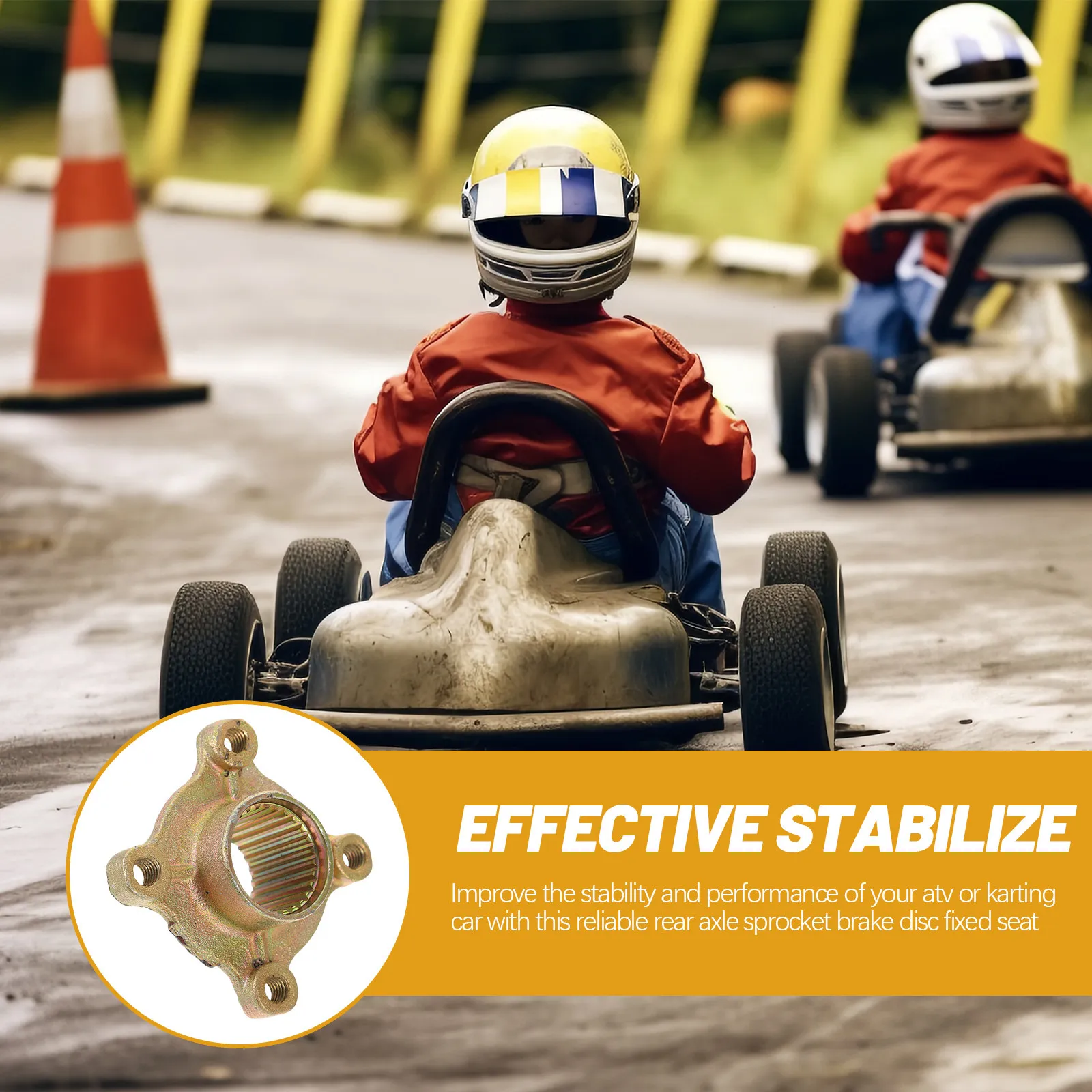 

Rear Wheel Hub for Go Kart Atv Rear Axle Hub Sprocket Brake Disc Fixed Seat Heavy Duty Wheel Rim for Karting Car Performance