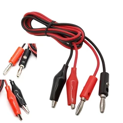 1Meter Cable Red and Black Alligator Clips Jumper Wire Test Leads Banana Plug for Multimeter Test