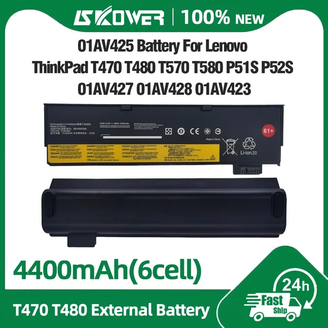 SKOWER 01AV421 Internal Battery for Lenovo ThinkPad T470 T480 T570 T580 TP25 01AV489 01AV420 01AV419 01AV425 01AV427 01AV428 2 SKOWER 01AV421 Replacement Battery for Lenovo ThinkPad T470, T480, T570, T580, TP25 – view 2
