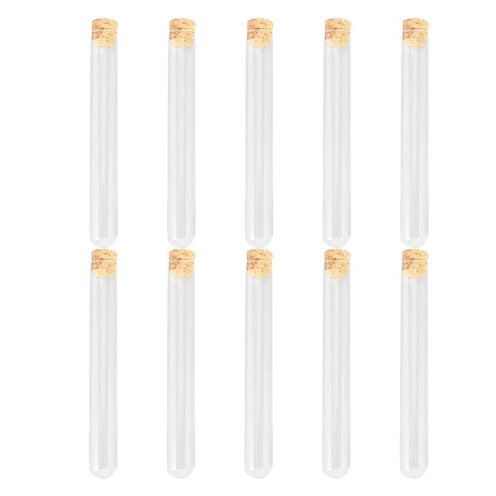 

Round Bottom Glass Test Tube Reaction Tubes Clear Bottles with Stoppers