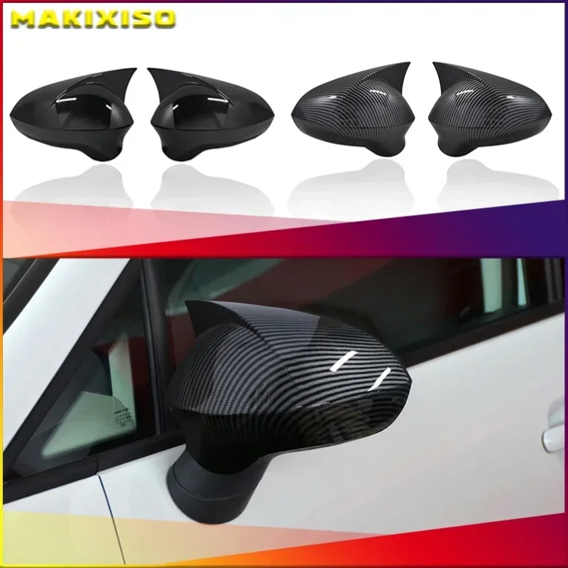 Schwarz für sitz ibiza 2008 2009 2010 2011 2012 2013 2014 2015 2016 2017 autos eitige rückspiegel abdeckung zubehör