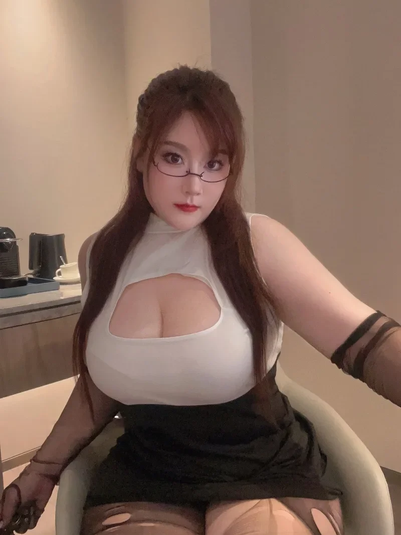 Plus Size kobiety seksowna sekretarka bielizna kostium z otwartym kubkiem Bodycon Mini strรณj nauczyciela erotyczne biurowe damskie kostiumy Cosplay