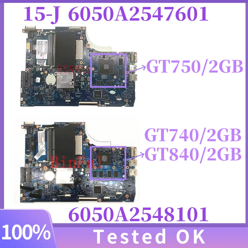 6050A2547601 Portátil para HP Envy 15-J Laptop Motherboard 720566-501 749753-501 720569-501 Plataforma principal 6050A2548101 GT740 o GT750