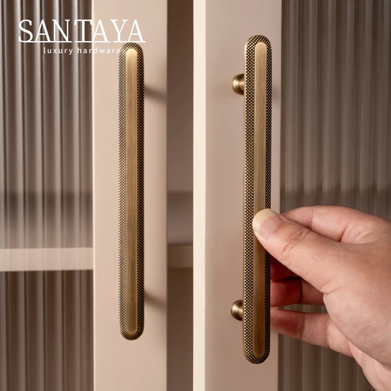 Knurled Brass Cabinet Pull 5