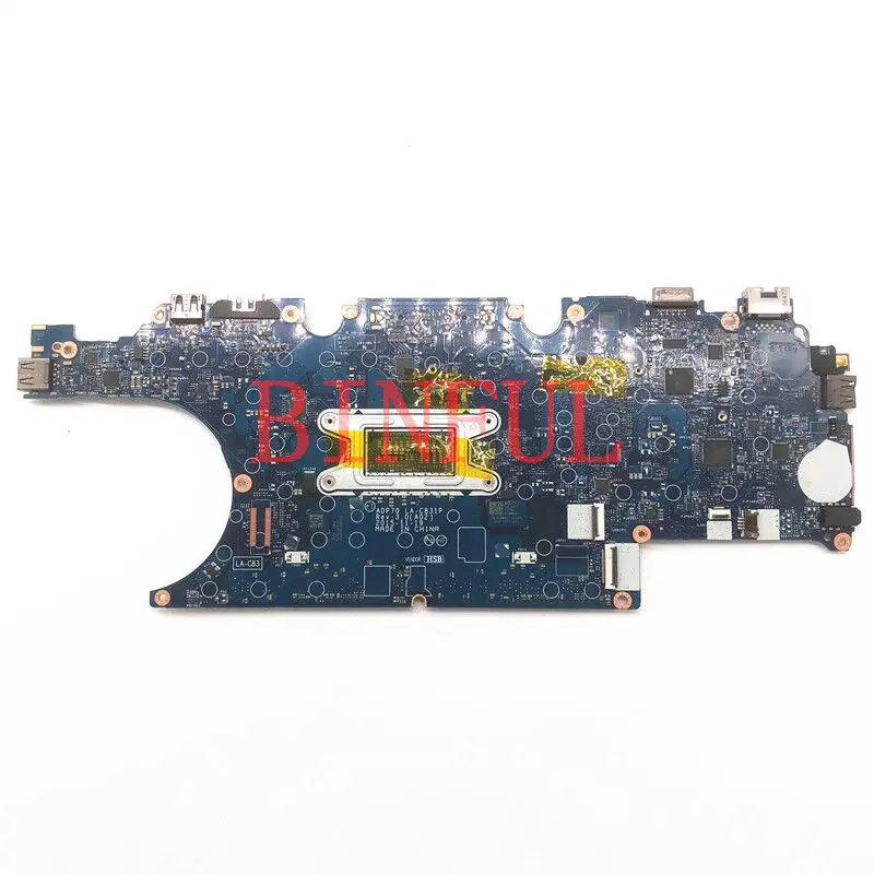 Imagem -02 - Mainboard para Dell Latitude E5470 Portátil Placa-mãe La-c831p Ddr4l com I76820hq Cpu 100 Totalmente Testado Cn0476jc 0476jc 476jc