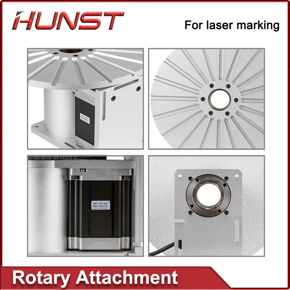 Hunst D30 Rotary Unit Diameter 300mm 20 Pen Slots Rotary Table + Driver DM5042 for Fiber Laser Marking Machine DIY Pen Gift