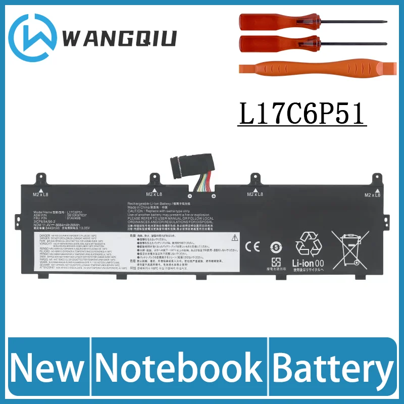 New Laptop Battery For Lenovo Thinkpad P72 P73 L17M6P52 L17C6P51 SB10T83146 SB10K97637 SB10K97636 5B10W13903 5B10W13904 01AV497