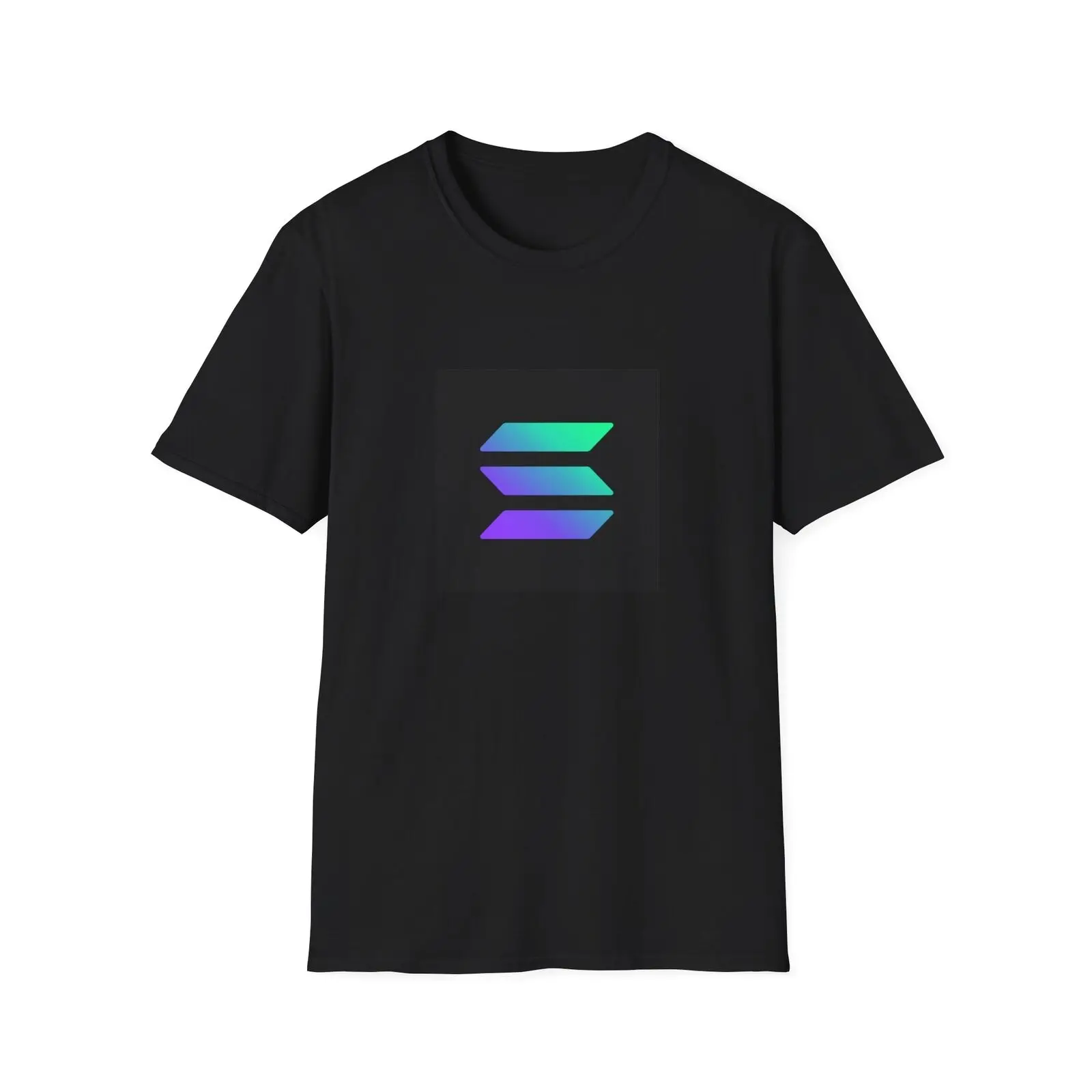 Solana Crypto Coin SOL Blockchain, Simple Logo Black Men's T-Shirt Tee S-2XL