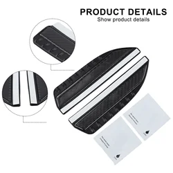 Guard Car Mirror Rain Eyebrow 180*48mm Accessory Carbon Fiber+PVC For Side Rear View Parts Replacement Sun Visor Board