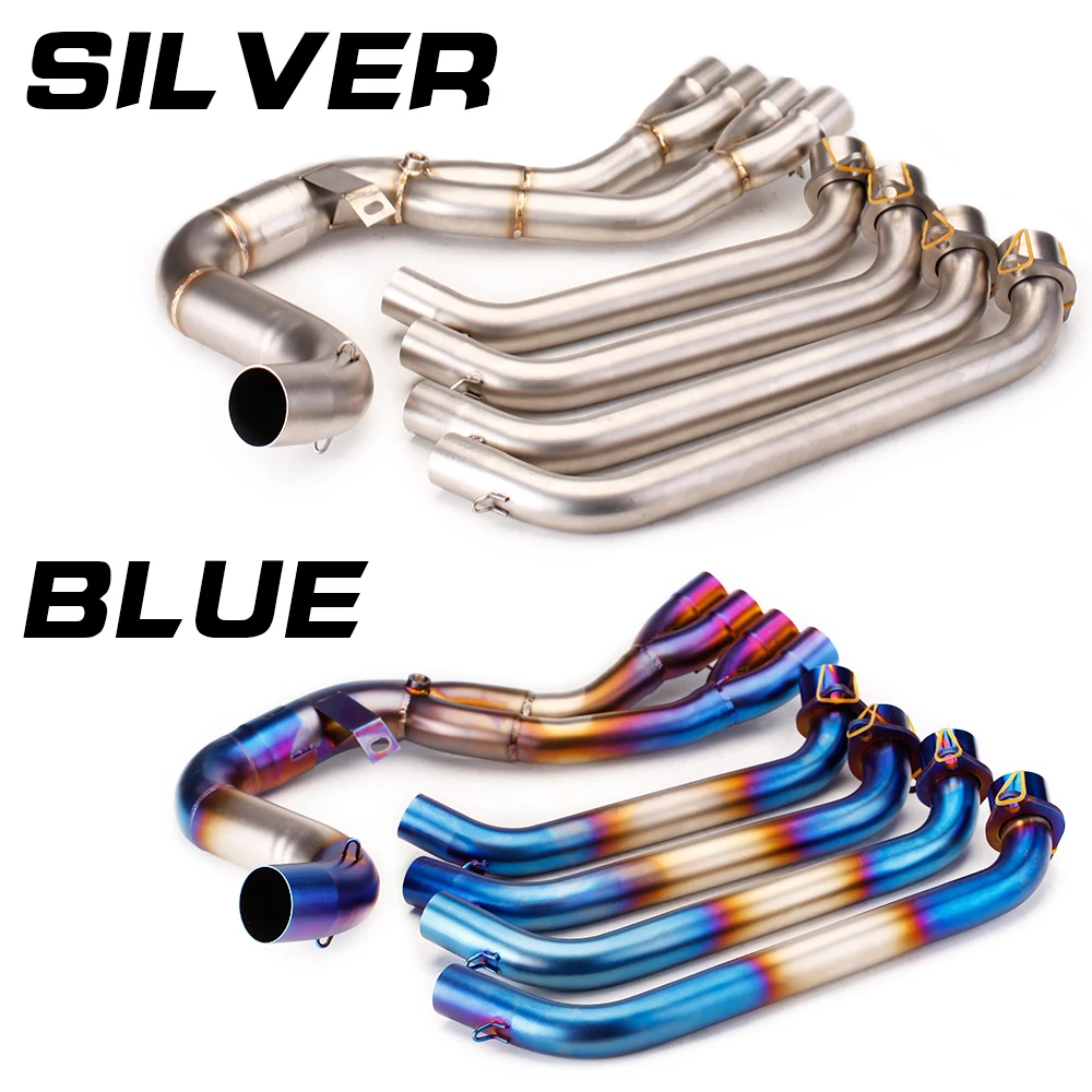 لهوندا CBR650F CBR650R CB650R الكوع كامل دراجة نارية العادم الخمار نظام الجبهة وصلة الأنابيب الهروب موتو الانزلاق على 51 مللي متر الخمار