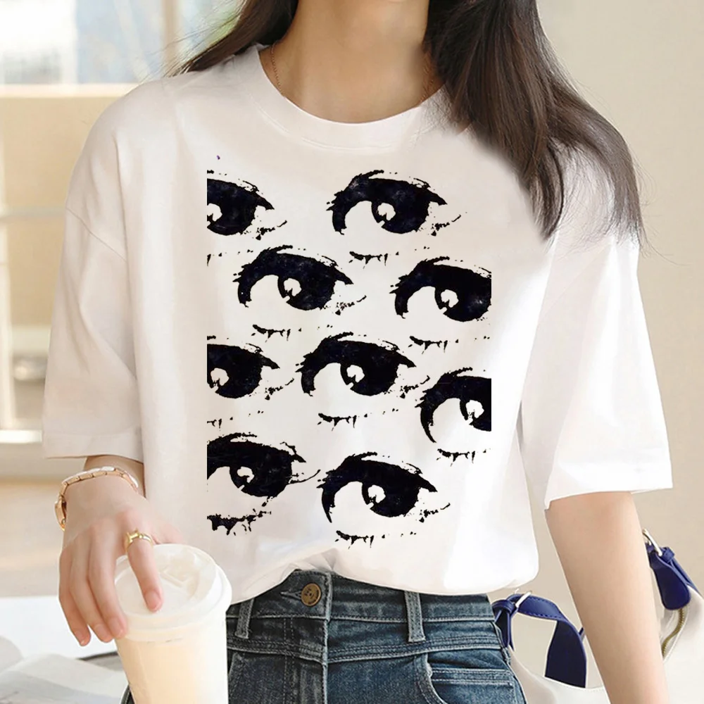 

eyes print tshirt women funny graphic tshirt girl 2000s manga graphic clothes