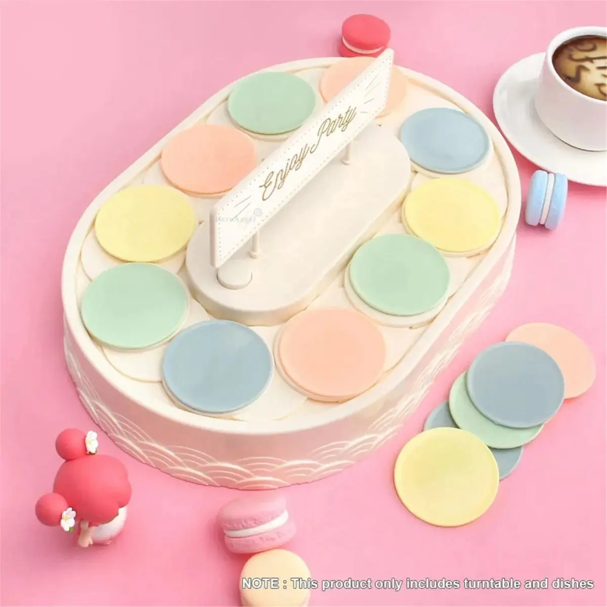 DT85 HOT Automatic Rotating Dessert Table Rotary Sushi Machine Turntable Display for Cupcakes Macarons Cakes Wedding Showcases