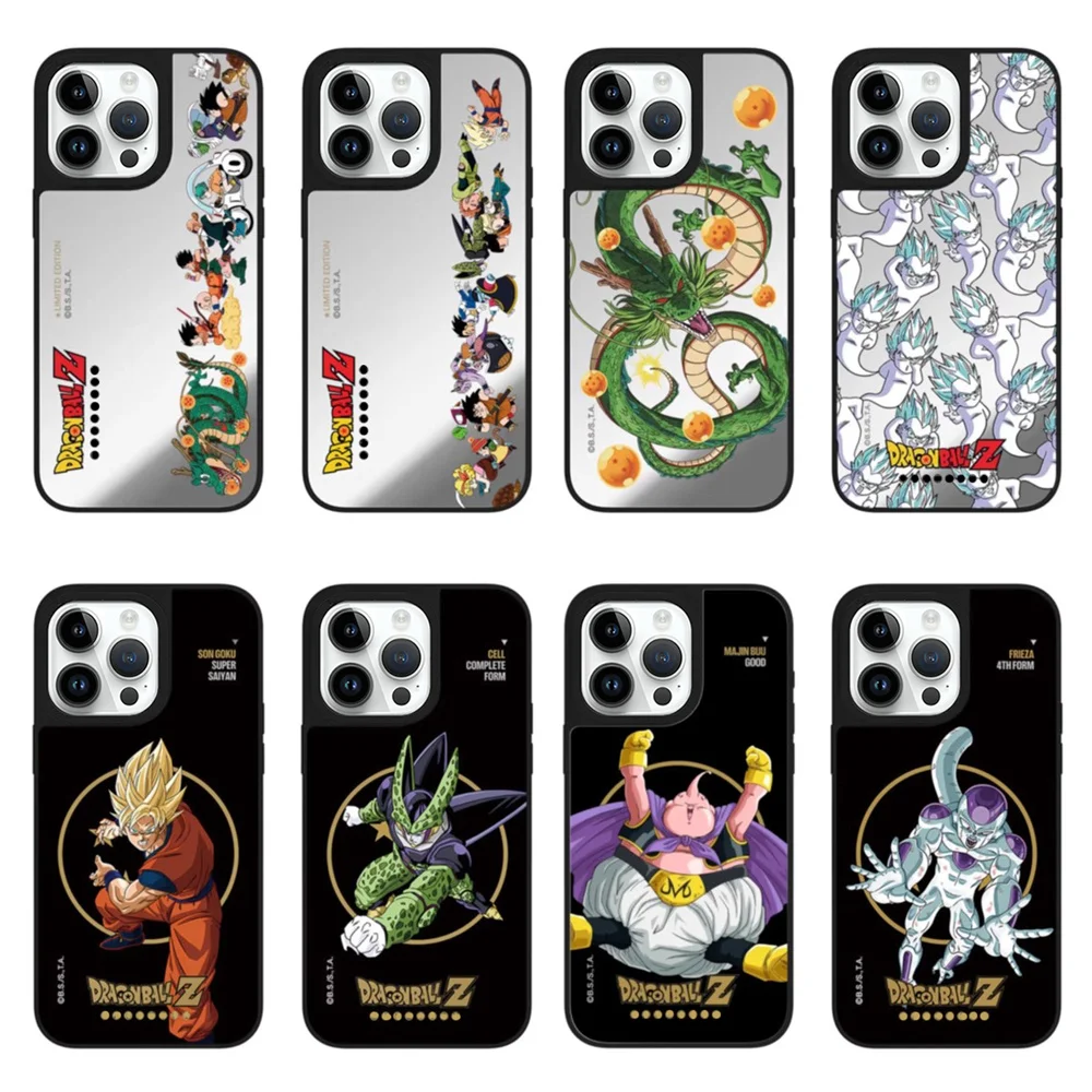 Зеркальный чехол для телефона с изображением аниме Dragon Ball для iPhone 15, 14, 13, 12, 11, 16 Pro Max Son Goku Frieza Piccolo Buu, мягкий чехол Зеркальный чехол для телефона с изображением аниме Dragon Ball для iPhone 15, 14, 13, 12, 11, 16 Pro Max Son Goku Frieza Piccolo Buu, мягкий чехол