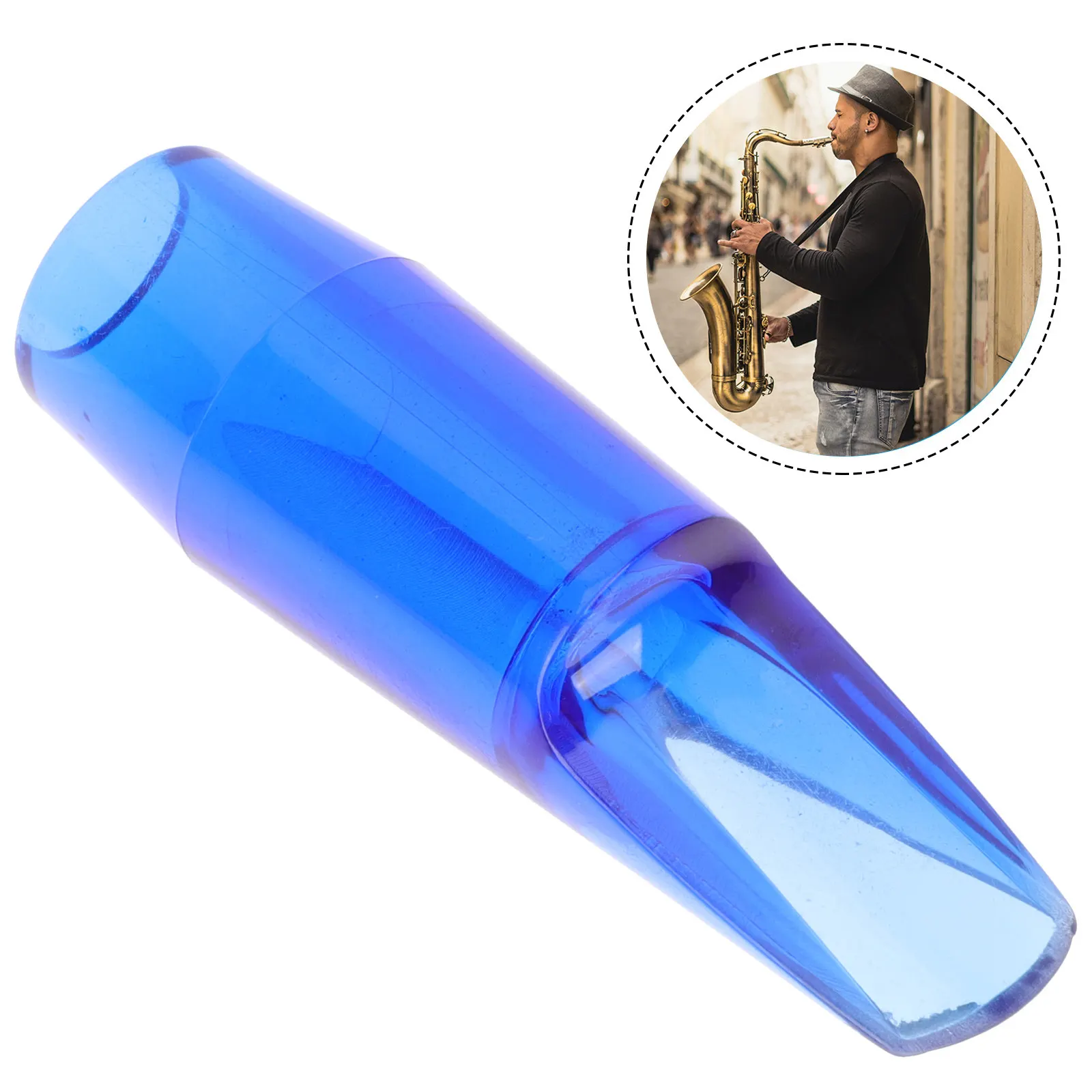 Lightweight Polished ABS Alto Saxophone Mouthpiece Replacement Part for Tone Improvement Practice Efficiency Professional Sax