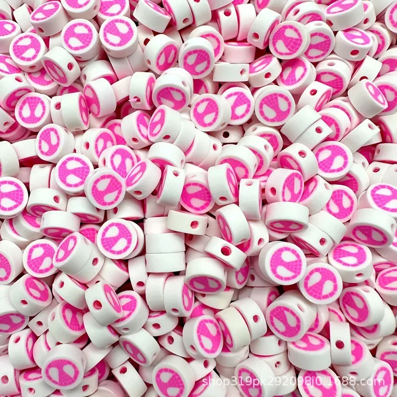 30pcs Disney Marvel Beads 10mm Cute Cartoon Anime Clay Polymer Beads for Jewelry Making Spiderman Diy Bracelet Necklace Supplies