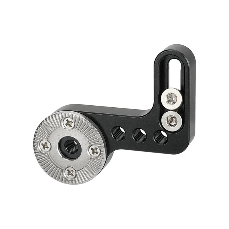 HDRIG L Type ARRI Rosette Extension Mount M6 Thread Hole Connector With 1/4In-20 Mounting Groove/Points For Camera Cage