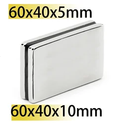 N35 60x40x5 60x40x10 Rectangle customised Square Neodymium Bar Block Strong generation Magnet motor Rare Earth Search Magnetic