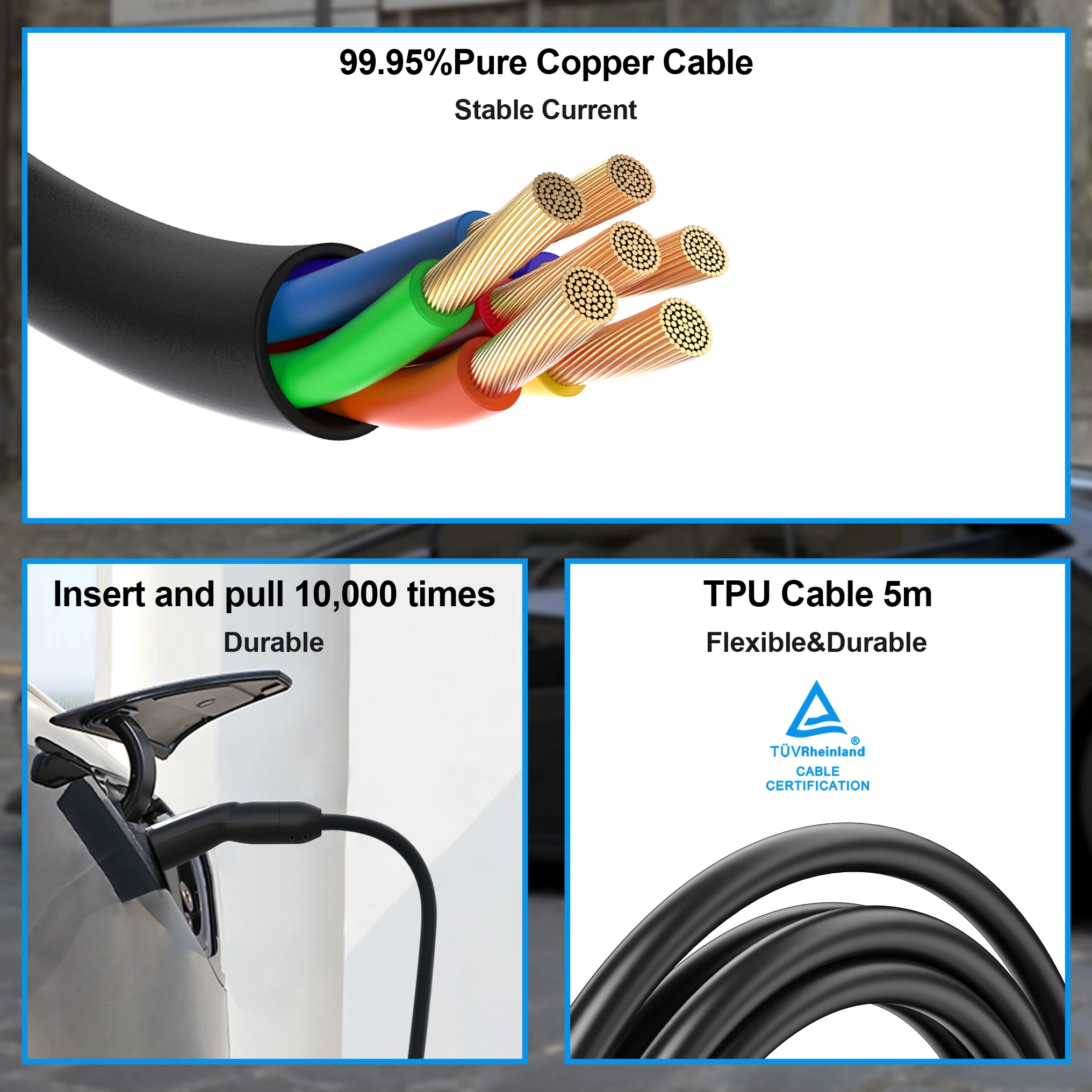Evsow зарядное устройство для электромобилей Tesla 3,5 кВт 16 А, однофазное зарядное устройство для электромобиля, регулируемый ток и комплект зарядного устройства, время TS-NACS EVSE Wallbox