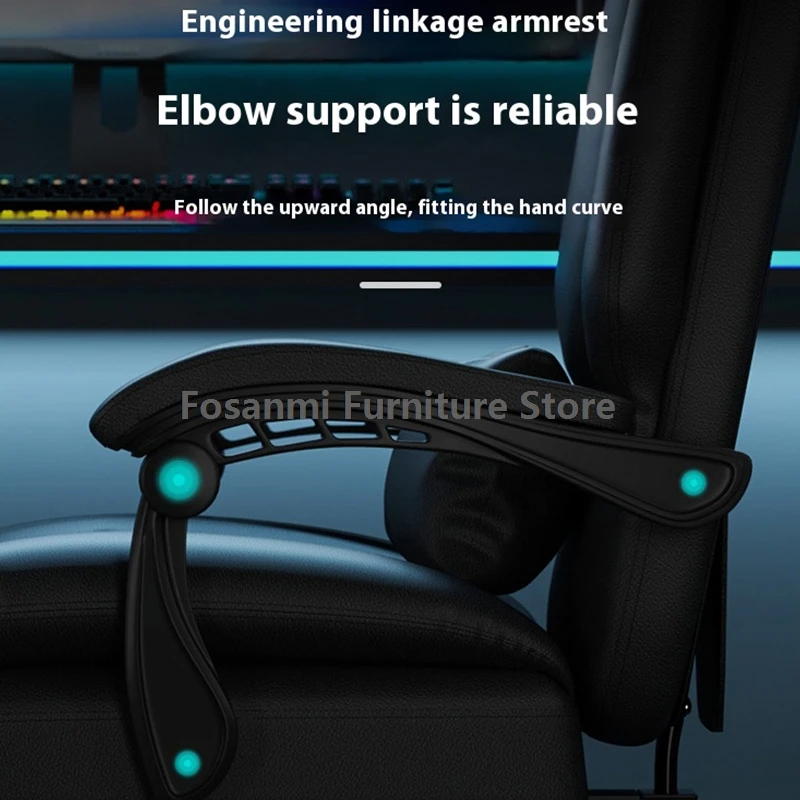 สูงกลับ Executive คอมพิวเตอร์เก้าอี้พนักพิงศีรษะ ERGONOMIC Reclining Office Home ปรับ GAMING โต๊ะหมุนเก้าอี้สําหรับ Gamer