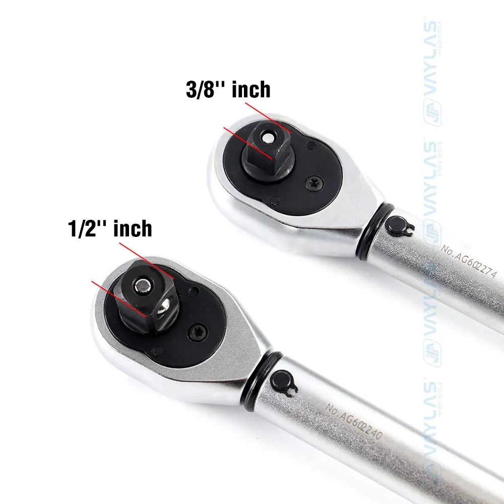 5-60N.m Torque Wrench 1/2'' 3/8'' Inch Square Drive Head Two-way Quick Release Ratchet Wrench Non-Slip Hand Tools for Car Repair