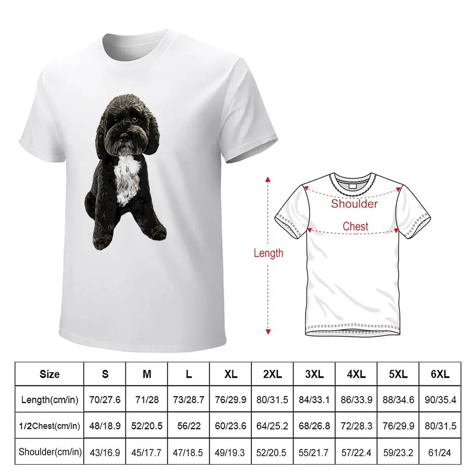 Cockapoo Cavapoo Black with White Puppy Dog T-Shirt graphics vintage oversized mens funny t shirts