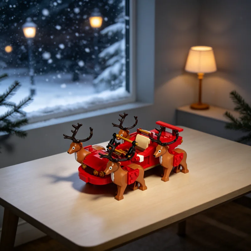 

224pcs MOC Santa S Summer Ride Seasonal Christmas Model Building Blocks Architecture Toys Christmas Gifts Education Kids Brick