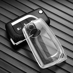 Tpu Folding Car Key Protective Cover Remote Key Case for Toyota Yaris Rav4 Highlander Auris Avensis Aygo Scion TC IM 2015 2016