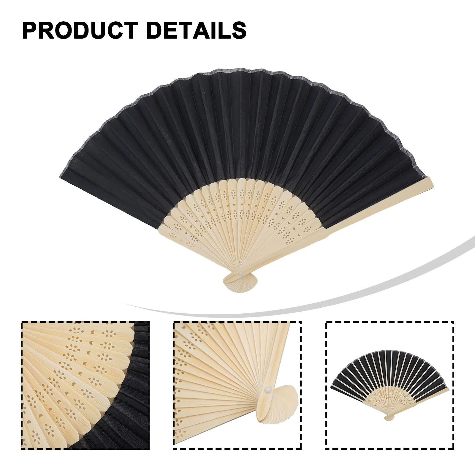 Silk Folding Fan Accessory Tools Art Wall Decor Chinese-style Replacement Small Cosplay Wedding Crafts Decoration