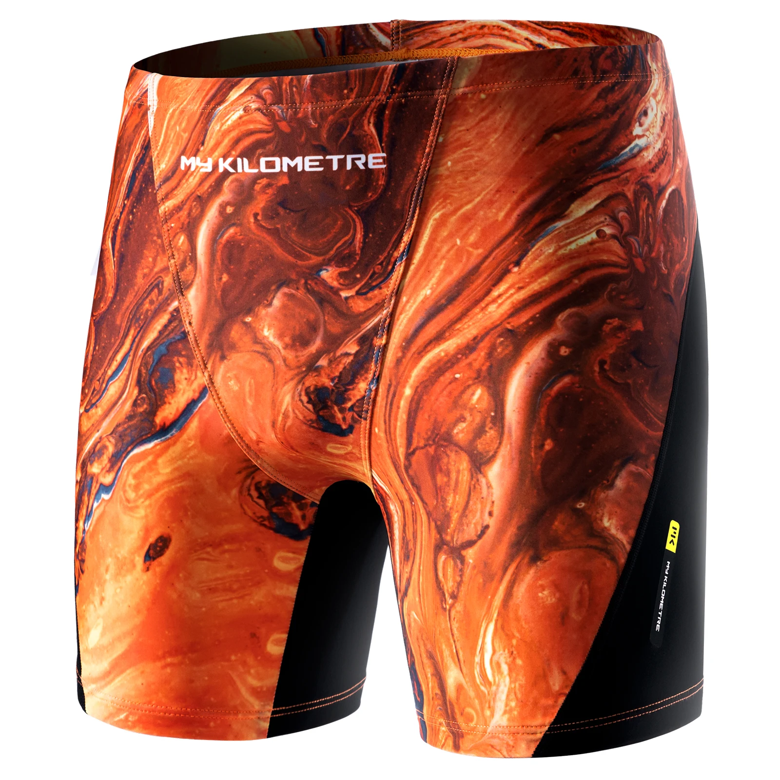 MY KILOMETRE Herren sportliches Bein mit quadratischem Bein Schwimmen Jammers Lavarot Langlebig Training Splice-Badeanzug Sportliche Bademode Badehose – Detail 11