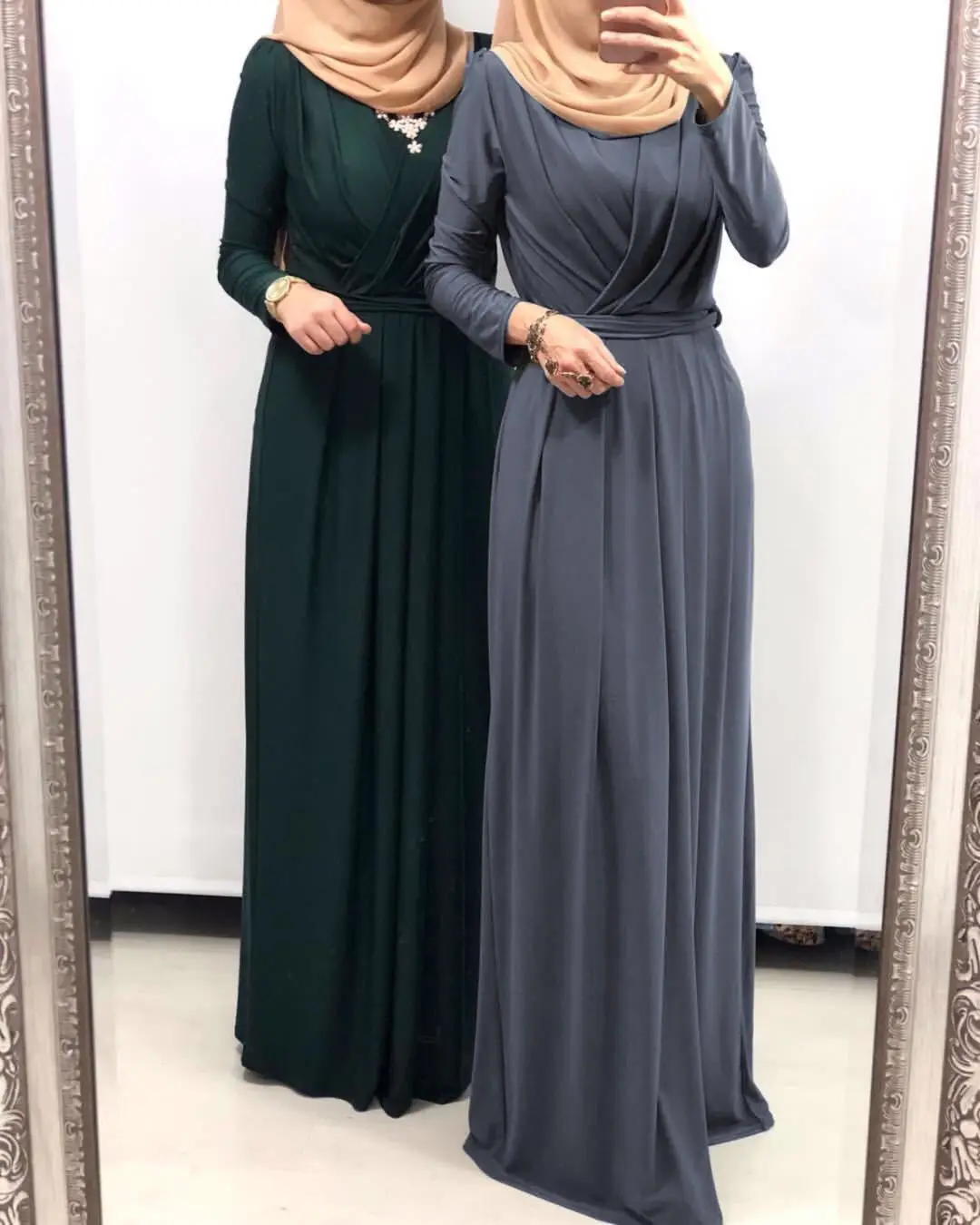 

Eid Dress Solid Ramadan Kaftan Dubai Abaya Women Abayat Robe Femme Musulmane Caftan Marocain Muslim Dresses Islamic Clothing