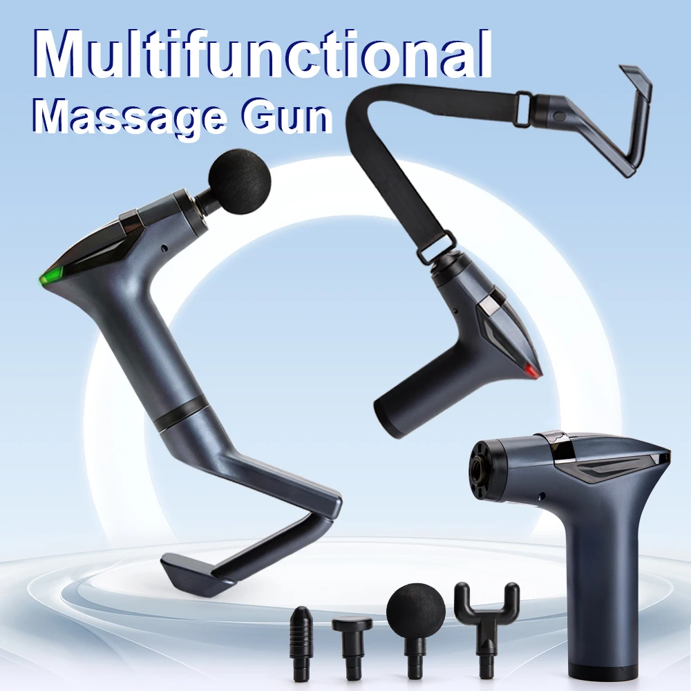 Electric Massager Muscle Fitness Massage Gun Multi Functional Detachable Handle Splitting Strap Fascia Gun For Fitness FasciaGun