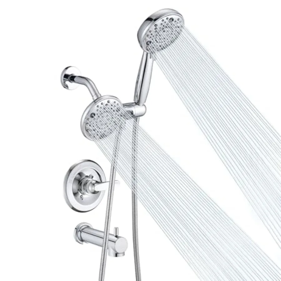 

Replacement Faucet Shower Trim Kit for Delta 1300/1400 and 13/14 Series, Tub Shower Faucet Set, High Pressure Dual Shower Head
