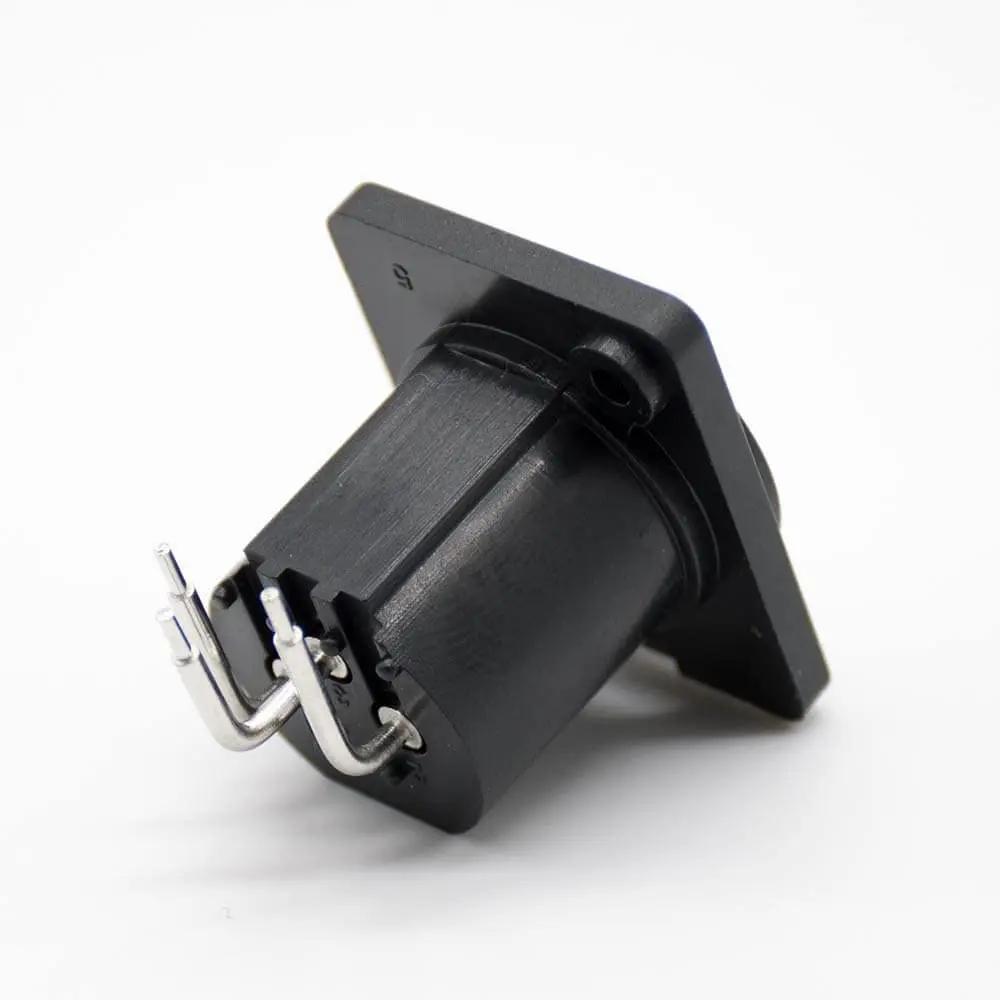 XLR Jack 3 Pole Vertical Type XLR Male 90° Audio Mixer for Cannon Connector
