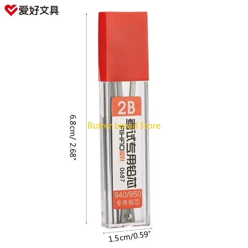 W89C 0.3 mm 2B Refills Strong Dark Smooth Leads Mechanical Pencil Refills 5 Pieces Leads Per Tube