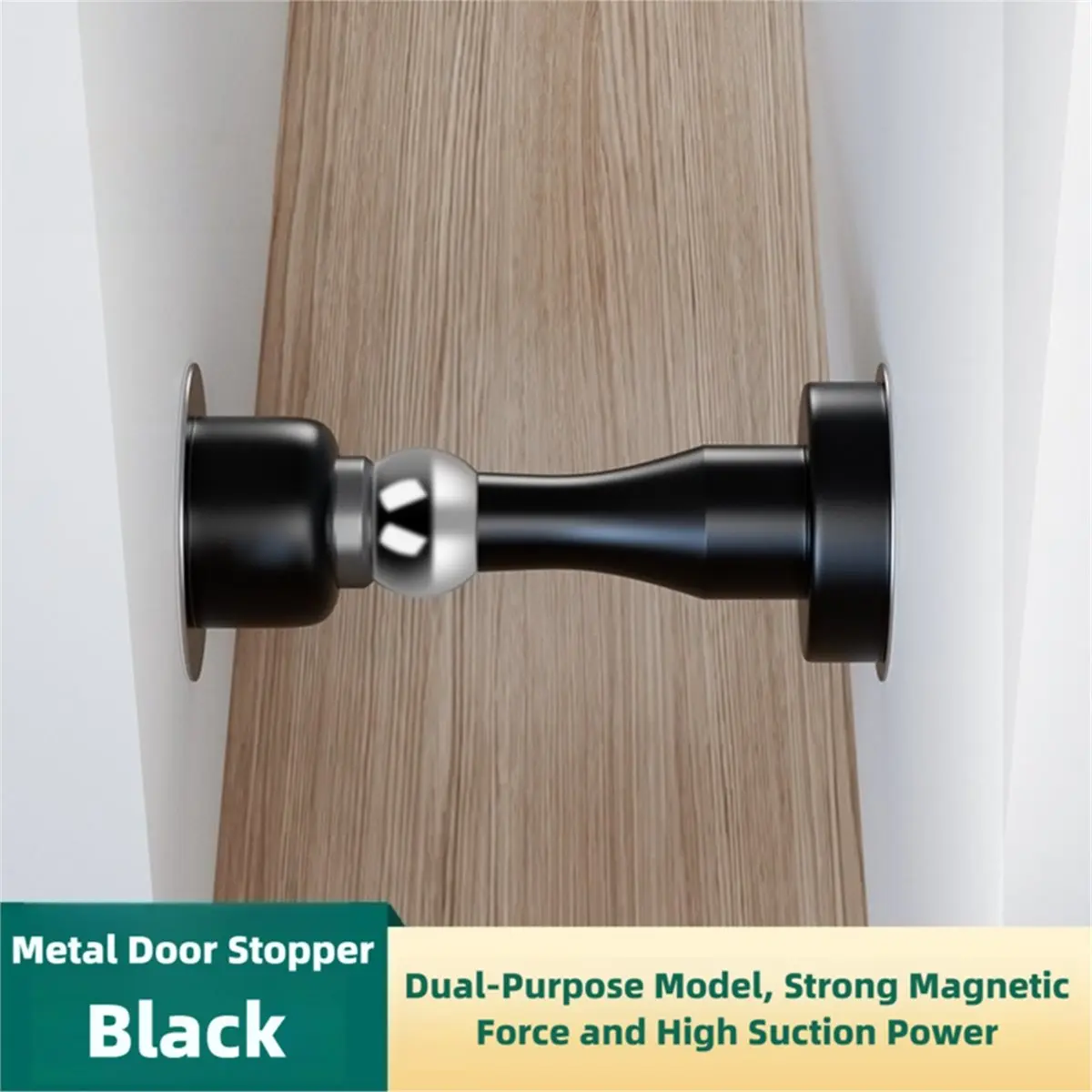 DT81 5Pcs Stainless Steel Powerful Magnetic Door Stopper Thickened Door Barrier 2 Installation Methods No Drilling Required