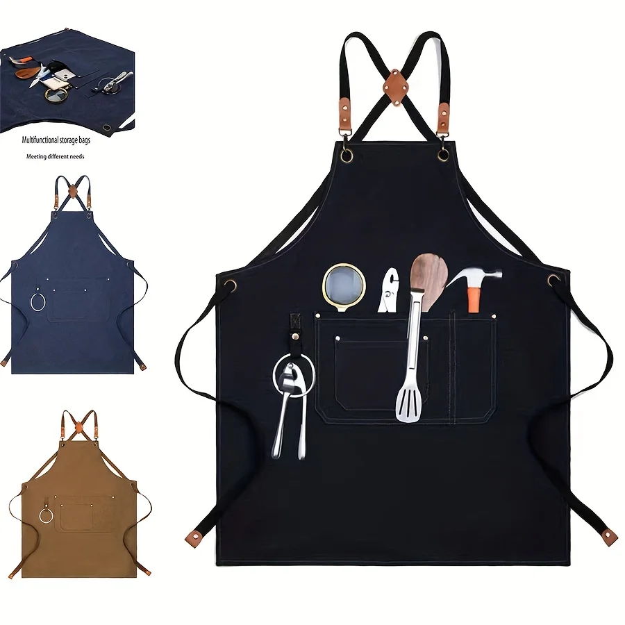 Multi-purpose Apron Waterproof And Oil-proof Household Waist Kitchen Gardening Work Commercial Denim Apron