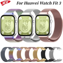 Milanese Loop Strap For Huawei Watch Fit 3 Metal Bracelet Wristband For Huawei Watch Fit 3 Correa Smartwatch Replacement Corred