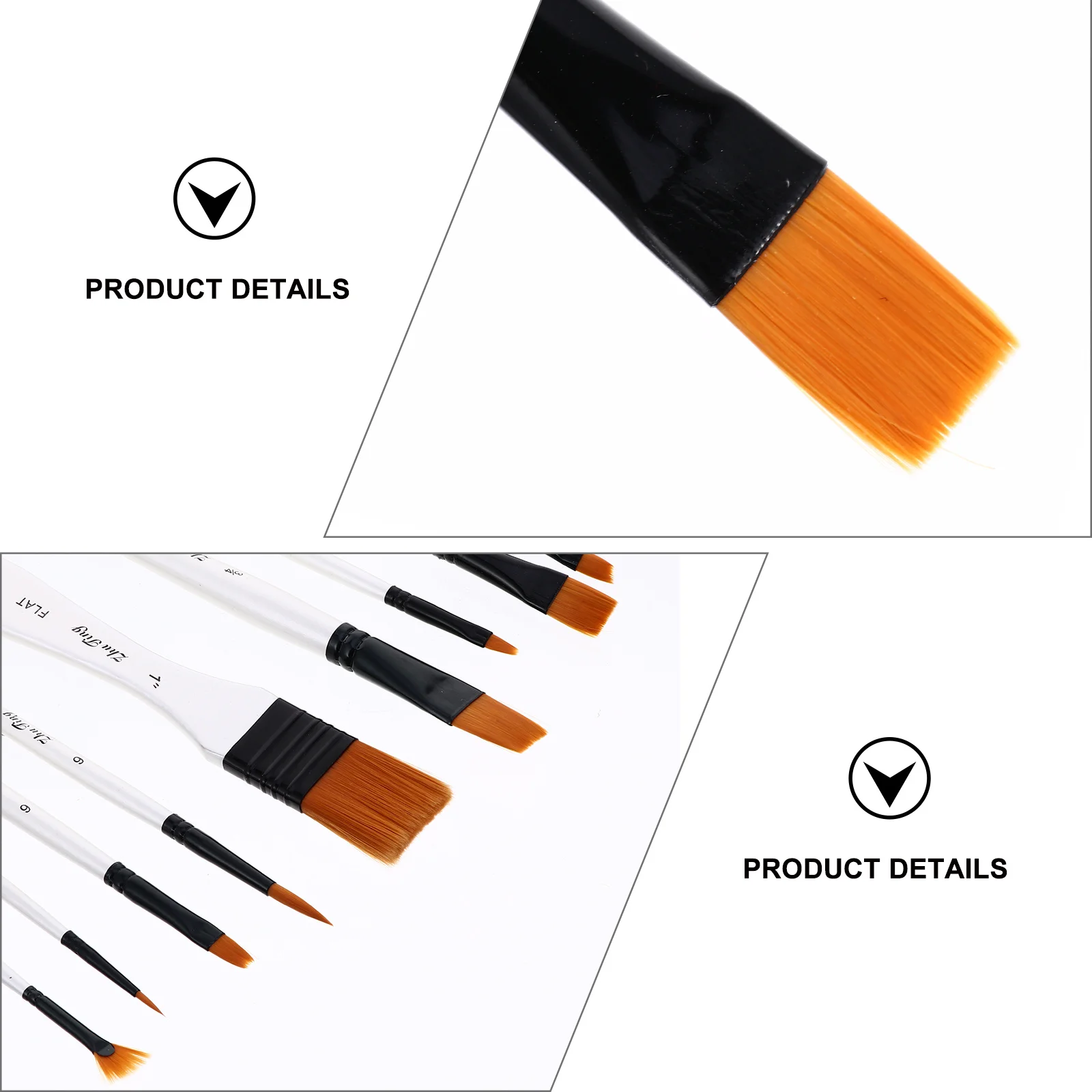 

10Pcs Professional Wood Painting Brush Set for Watercolor Oil Art Craft Durable Smooth Handle Paint Brush Watercolor Paint