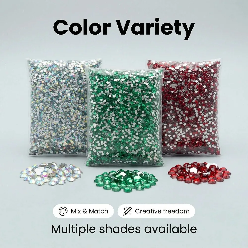 

2-6mm large packaging silver bottom shiny resin rhinestone DIY handmade jewelry accessories fabric decorative diamond