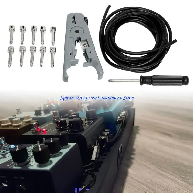 G7NF Gitarre Pedal Board Kabel Draht 10 lötfreie Stecker Kabel Mini Schraubendreher – Detail 8