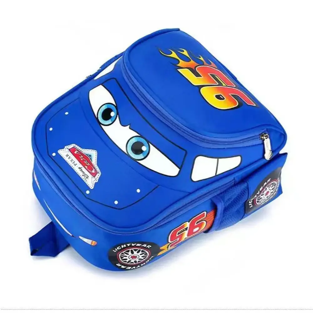 Cool and handsome cartoon car shaped children\'s backpack, nylon waterproof backpack, lightweight mom bag for going out