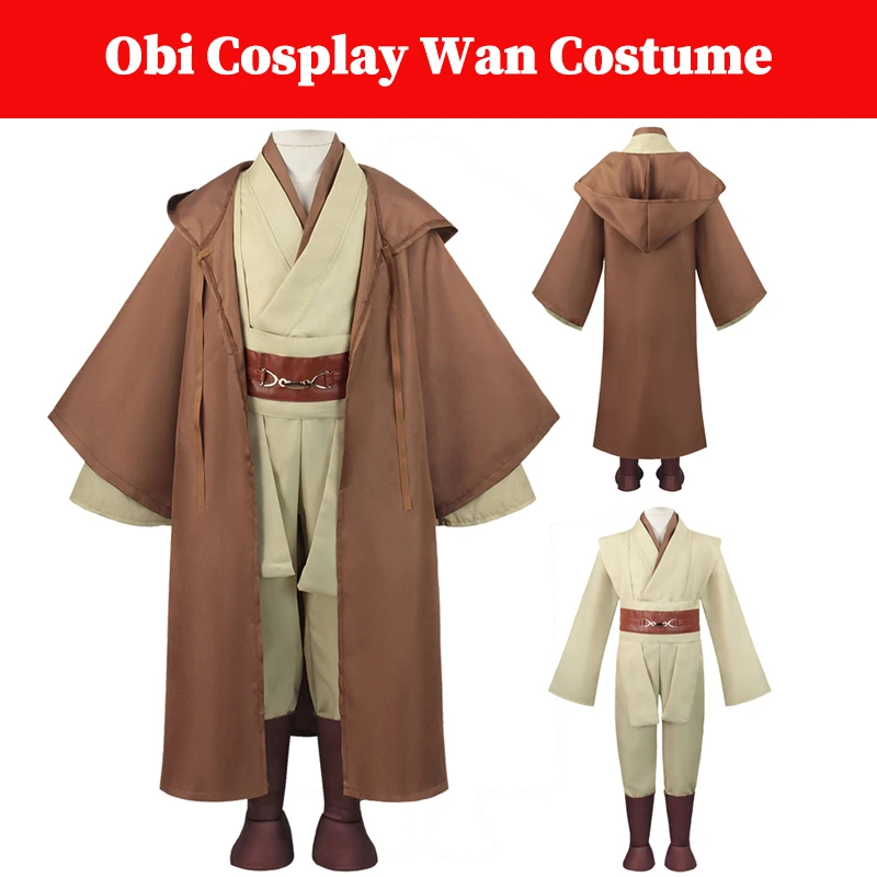 Obi Cosplay Wan Costume Knight Cosplay Kids Boys Fantasy Movie Space Battle travestimento Child Roleplay fanasia Outfits Halloween